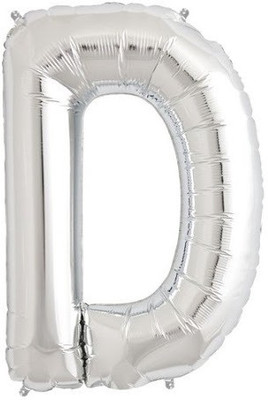 

GrandShop Solid "D" Letter Foil Balloon(Silver, Pack of 1)