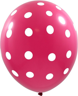 

Awesomedaysin Printed pinkpolka3 Balloon(Pink, Pack of 30)