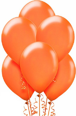 

PartyballoonsHK Solid Metallic Orange Birthday Party Balloon(Orange, Pack of 50)