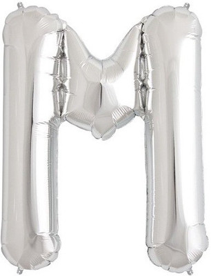 

GrandShop Solid "M" Letter Foil Balloon(Silver, Pack of 1)