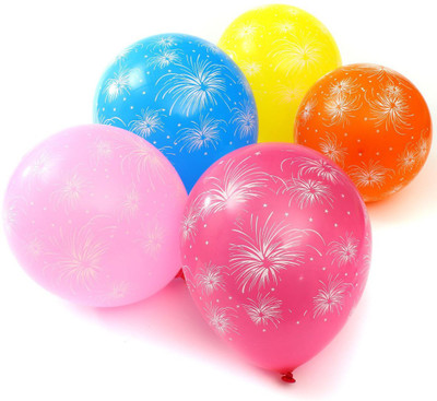 

PartyballoonsHK Printed Fireworks Balloon(Multicolor, Pack of 10)