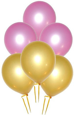 

GrandShop Solid 50204 Balloon(Pink, Gold, Pack of 50)