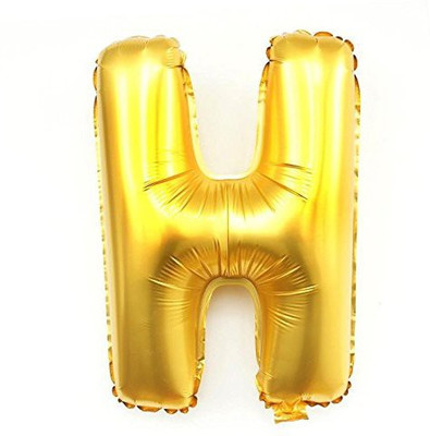 

Priyals Solid Golden - H Balloon(Gold, Pack of 1)