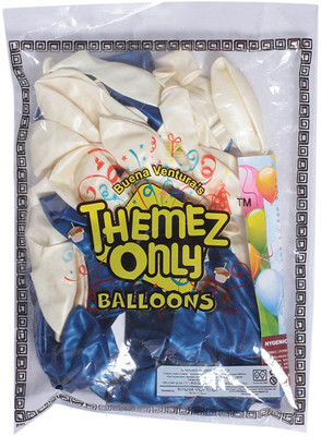 

Themez Only Solid 8906049291022 Balloon(Blue, White, Pack of 1)