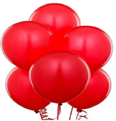 

Homeshopeez Solid PLN-RED-50 Balloon(Red, Pack of 50)