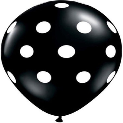 

Shatchi Printed 12" Polka Dot Black Balloons Birthday Celebrations , Wedding, Anniversary - 6Pcs Balloon(Black, Pack of 1)