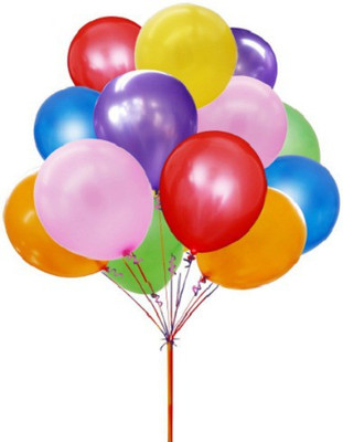 

PartyballoonsHK Solid Metallic Multi color 9 Inches thicken Wedding Party Baby Shower Christmas Birthday Carnival Party Decoration Balloon(Multicolor, Pack of 100)