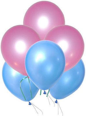 

GrandShop Solid Super -_ Metallic 9" Inch Balloon(Blue, Pink, Pack of 50)