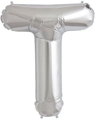 

GrandShop Solid "T" Letter Foil Balloon(Silver, Pack of 1)