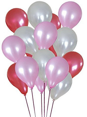 

PartyballoonsHK Solid Red,pink & white Balloon(Red, White, Pink, Pack of 50)