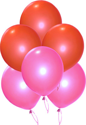 

GrandShop Solid Super Metallic Latex 9" Inch Balloon(Red, Pink, Pack of 50)
