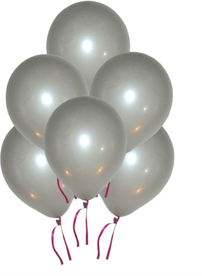 

GrandShop Solid 50216 Balloon(Silver, Pack of 50)