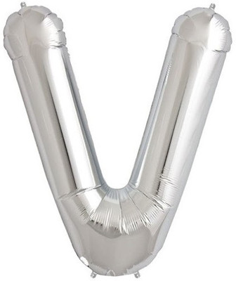 

GrandShop Solid "V" Letter Foil Balloon(Silver, Pack of 1)