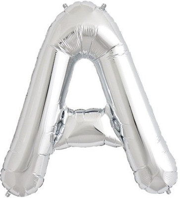 

GrandShop Solid Letter "A" of Alphabets Foil Balloon(Silver, Pack of 1)