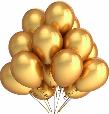 

PartyballoonsHK Solid Metallic Gold Balloon(Gold, Pack of 50)