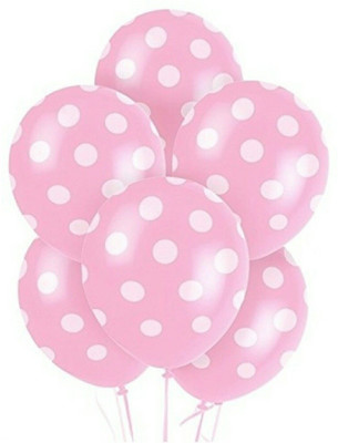 

PartyballoonsHK Printed Pink Polka Dot ( Pack of 50) Balloon(White, Pink, Pack of 50)