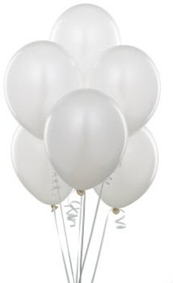 

Tiger Solid 50017 Balloon(White, Pack of 50)