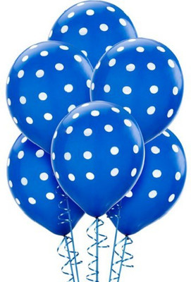 

PartyballoonsHK Printed Royal Blue Polka Dot ( Pack of 30) Balloon(Blue, Pack of 30)