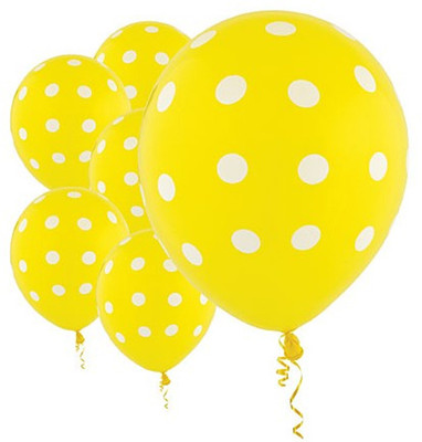 

Themez Only Printed YW_BAL01 Balloon(Yellow, White, Pack of 25)