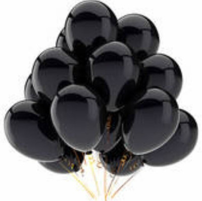 

PartyballoonsHK Solid HK0203 Metalllic Black Balloon(Black, Pack of 50)