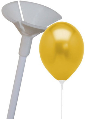 

PartyballoonsHK Solid Cup & Stick ,Holder Balloon Bouquet(White, Pack of 50)