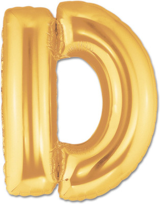

Priyals Solid Golden - D Balloon(Gold, Pack of 1)
