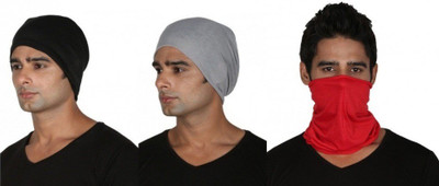 Out Of Box Men Solid Bandana(Pack of 3)