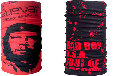 Noise Combo Of Noise 13 in 1 Che Guevara And Red Soul of Hero Headwrap Men Printed Bandana(Pack of 2)