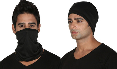 Out Of Box Men Solid Bandana(Pack of 2)