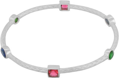 

Arisidh Sterling Silver Silver Bracelet, Multicolor