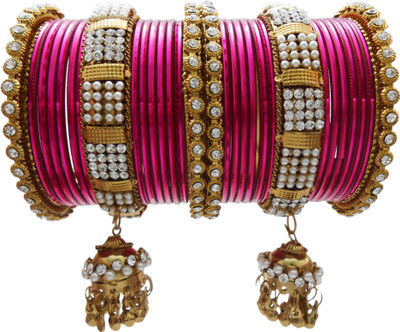 

My Design Alloy Gold-plated Bangle Set(Pack of 30), Multicolor