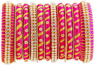 

Jeevi Krish Creations Silk Dori Bangle(Pack of 20), Multicolor