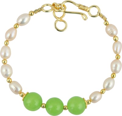 Pearlz Ocean Alloy Pearl, Quartz Gold-plated Bracelet
