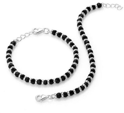 

Arisidh Sterling Silver Silver Bracelet(Pack of 2), Black