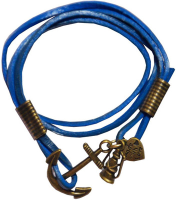 

Men Style Leather Charm Bracelet, Blue
