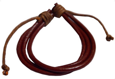 

Men Style Leather Charm Bracelet, Brown