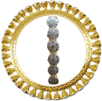 33% OFF on E-Designs Brass Cubic Zirconia Bangle Set(Pack of 2)