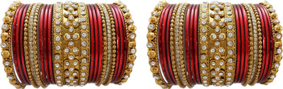 

My Design Alloy Gold-plated Chudas(Pack of 42), Maroon