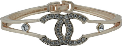 

High Trendz Alloy Cubic Zirconia Gold-plated Bangle, Multicolor