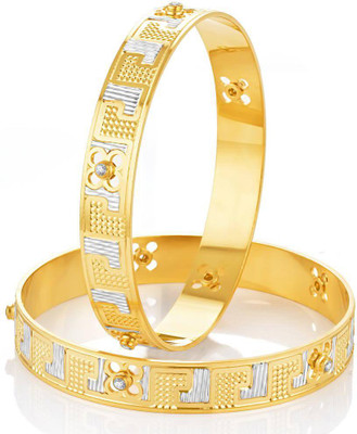 

Sukkhi Alloy Gold-plated, Rhodium Bangle Set(Pack of 2, Gold;white