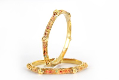 VK Jewels Alloy Gold-plated Bangle Set(Pack of 2) at flipkart