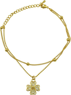 

High Trendz Alloy Cubic Zirconia Gold-plated Bracelet