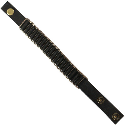 

Rich & Famous Leather Bracelet, Black