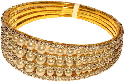 56% OFF on Affinity Alloy Cubic Zirconia Gold-plated Bangle Set(Pack of 4) 56% OFF on Affinity Alloy Cubic Zirconia Gold-plated Bangle Set(Pack of 4)