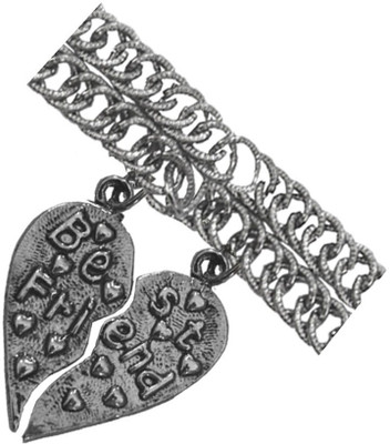 

Rich & Famous Alloy Rhodium Bracelet(Pack of 2), Silver