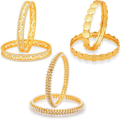 Sukkhi Alloy Gold-plated Bangle Set(Pack of 6)