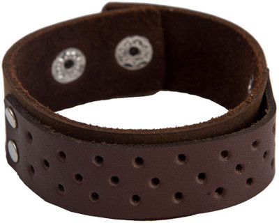 

Taj Pearl Leather Bracelet, Brown