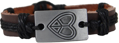 

Taj Pearl Leather Bracelet, Brown
