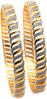 52% OFF on Jewar Mandi Alloy Rhodium Bangle Set(Pack of 2)