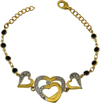 

High Trendz Alloy Cubic Zirconia Gold-plated Bracelet